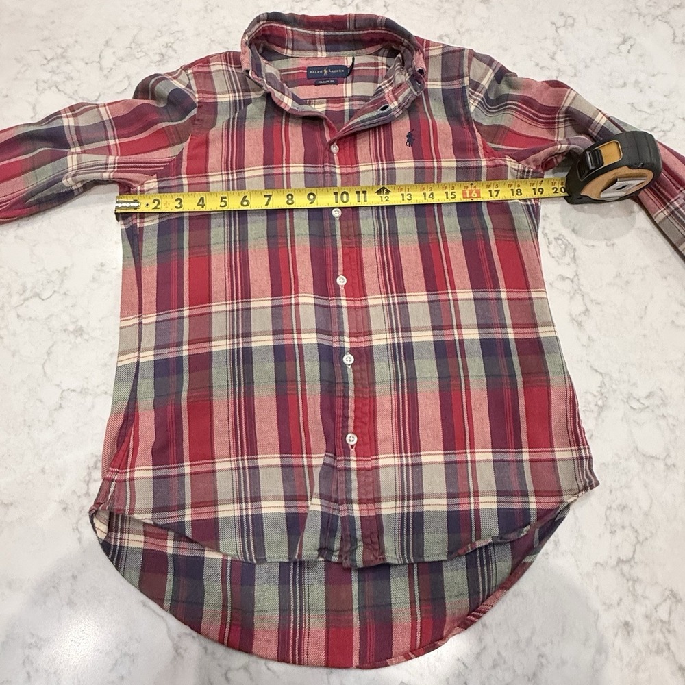Polo Ralph Lauren Women's S Plaid Flannel Button Down Shirt - Picture 8 of 12